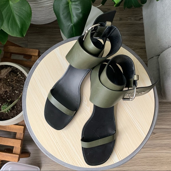 Céline Phoebe Philo Bam Bam Sandals - Olive - Picture 2 of 5
